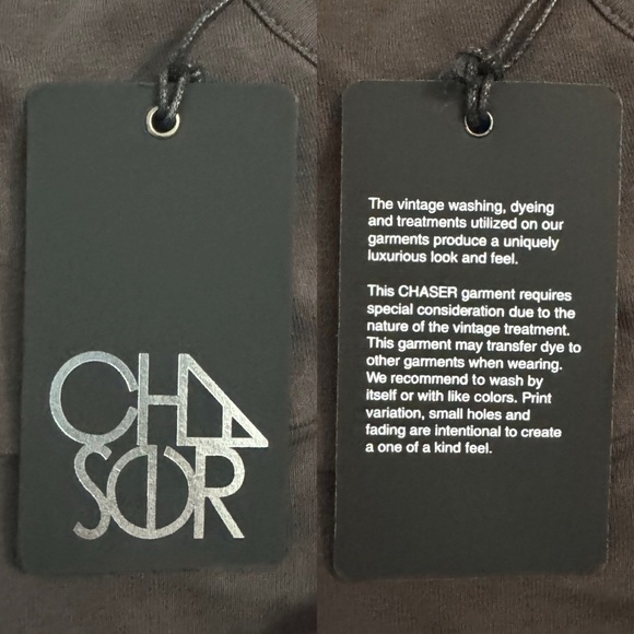 Chaser Racerback Tank Top Corset Front Curved Hem Faded Black Medium - Picture 4 of 16